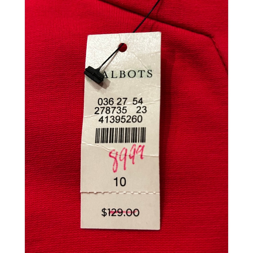 NWTTalbots Magenta Sheath Dress 3/4 Sleeve V Neck Business Career Size 10 - Picture 11 of 11